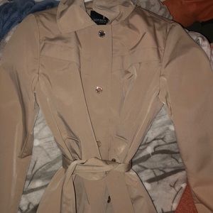 Tan trench coat
